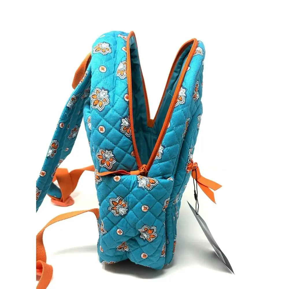 Vera Bradley NFL Miami Dolphins Small Backpack Quilted Cotton Bandana Print NWT